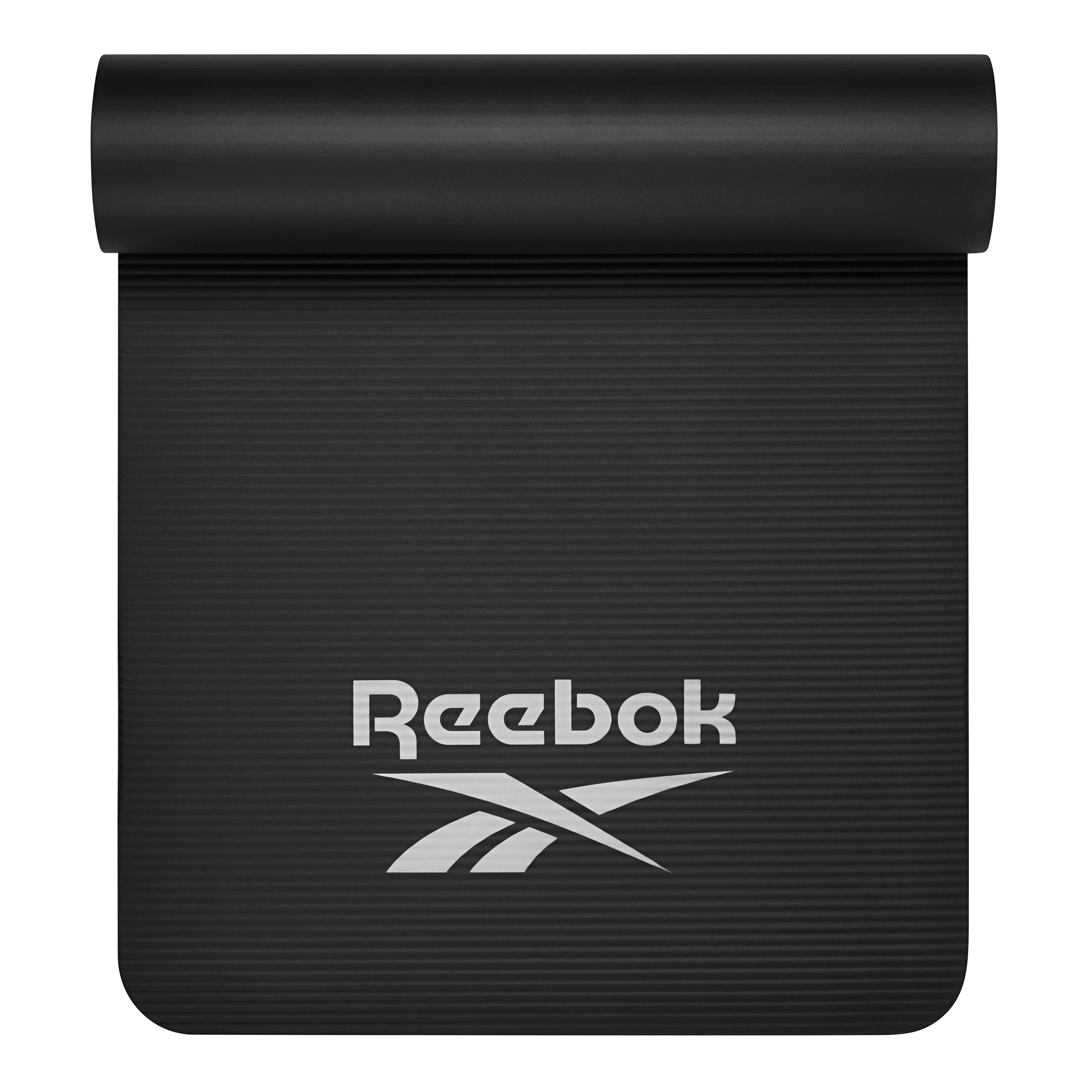 Reebok 10mm Fitness Mat Black top rolled